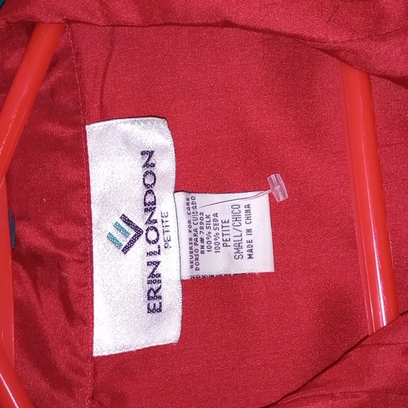 NWOT Erin London Silk Blouse Top - Picture 3 of 6